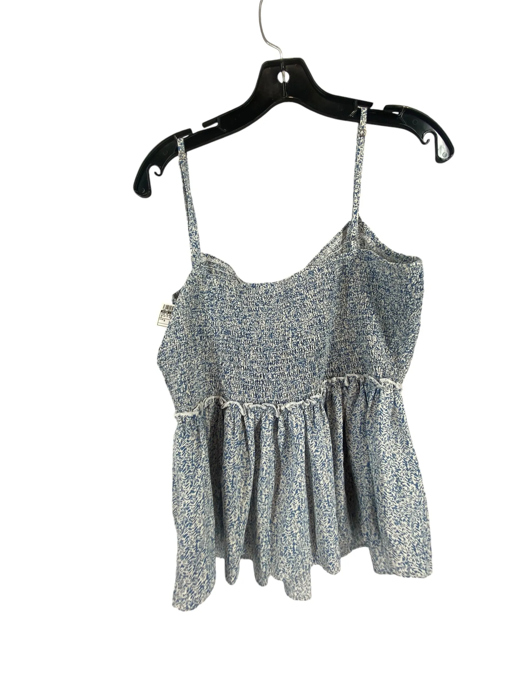 Top Sleeveless By Pink Lily In Blue & White, Size: S