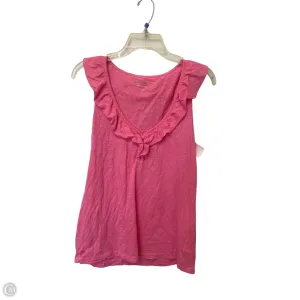 Top Sleeveless Designer By Lilly Pulitzer In Pink, Size: M