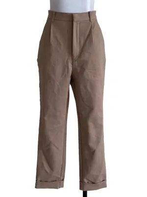 Tortilla Brown Cuffed Pegged Pants