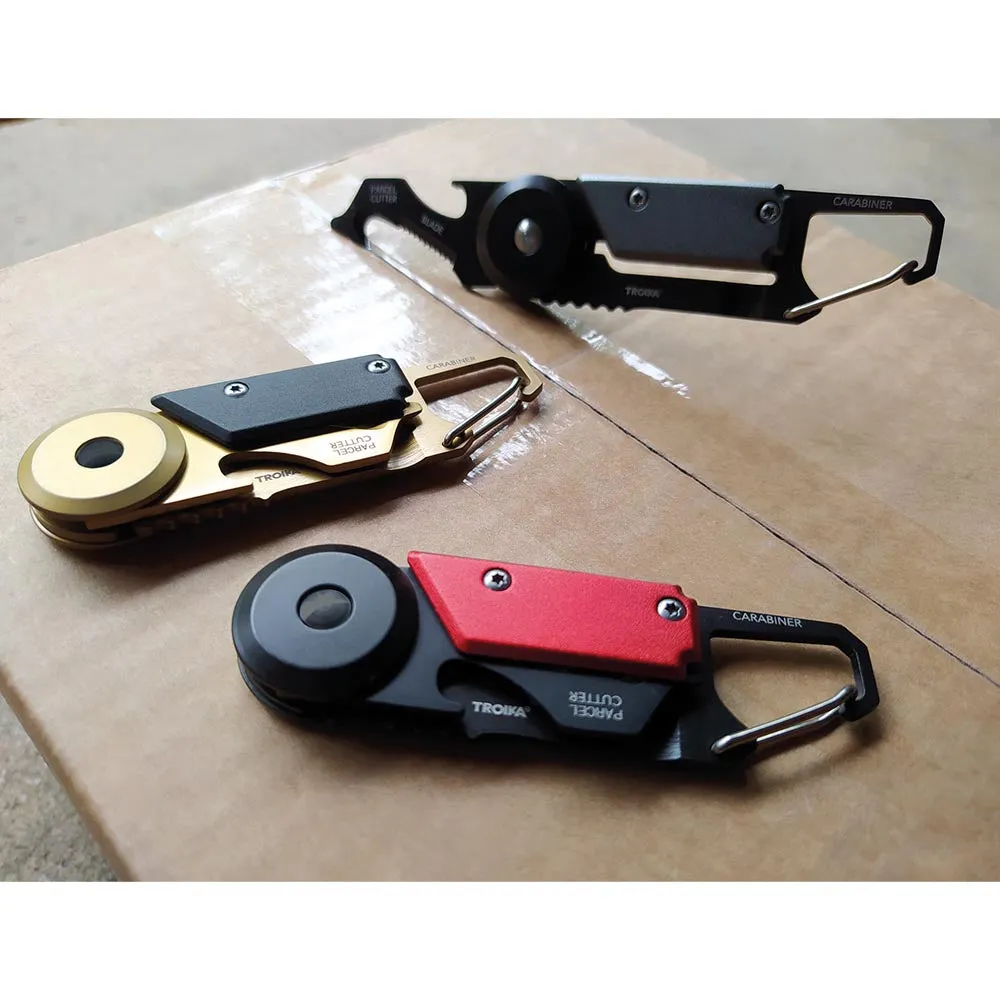 TROIKA Pocket Multi-Tool: 5 Functions with Parcel Knife EGON Black/Grey