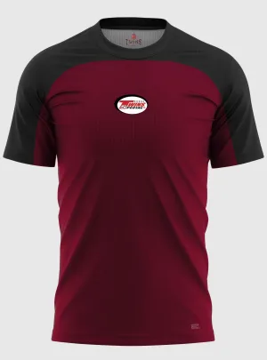 TWINS Muay Thai Boxing T-Shirts - Dual - Dark Colors - Topband - Black - Shirt - Maroon, Dark Brown, Green, Navy Blue, Purple