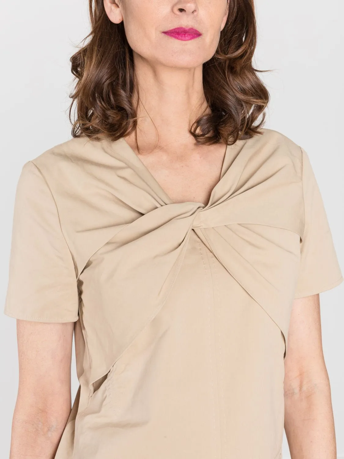 twist neck dress