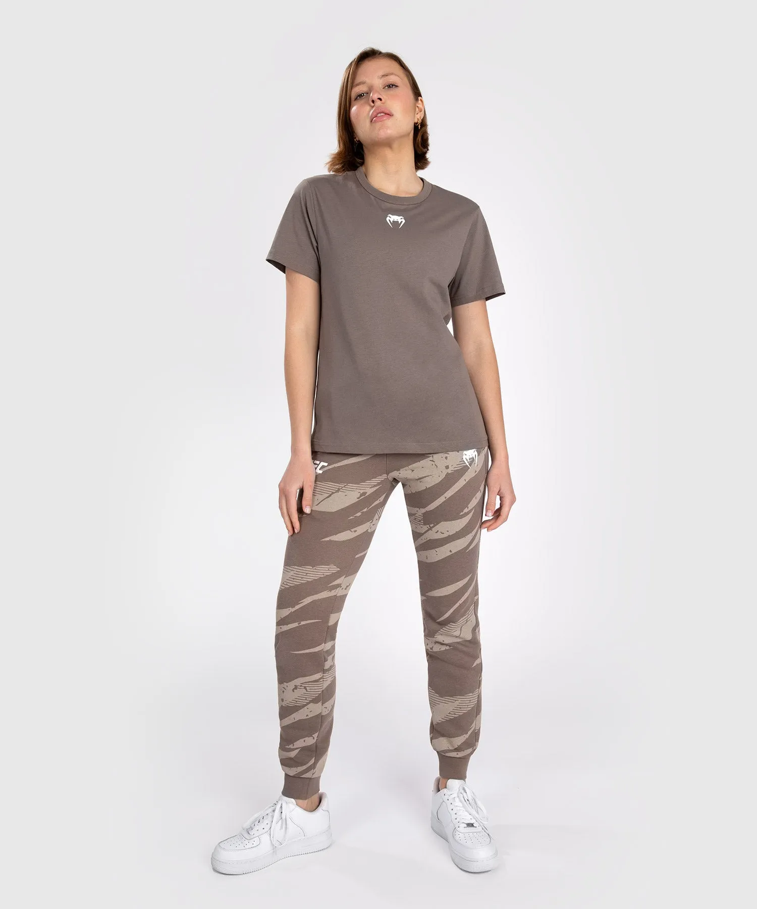 UFC Adrenaline by Venum Fight Week Frauen Kurzarm-Baumwoll-T-Shirt - Bronze
