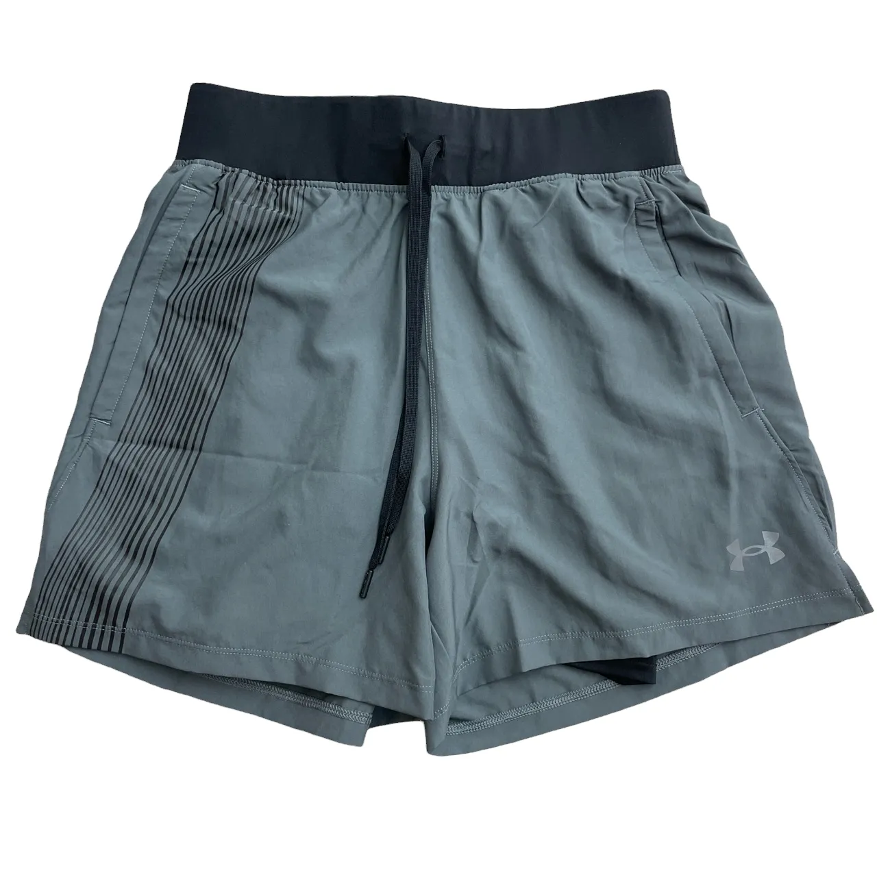 UNDER ARMOUR SPEED STRIDE 2 IN 1 SHORTS - GREY