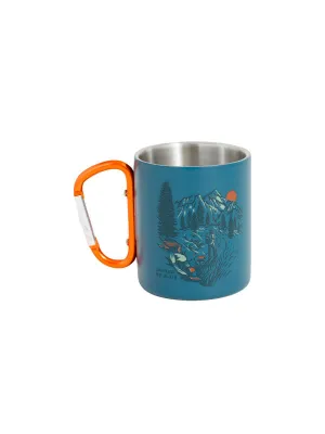 United by Blue 10oz Stainless Steel Carabiner Cup Passing Through