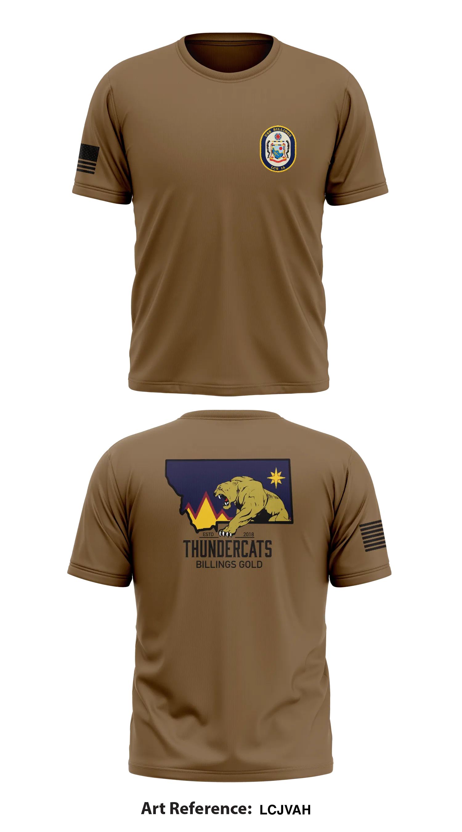 USS BILLINGS GOLD CREW Store 1 Core Men's SS Performance Tee - LcJvaH