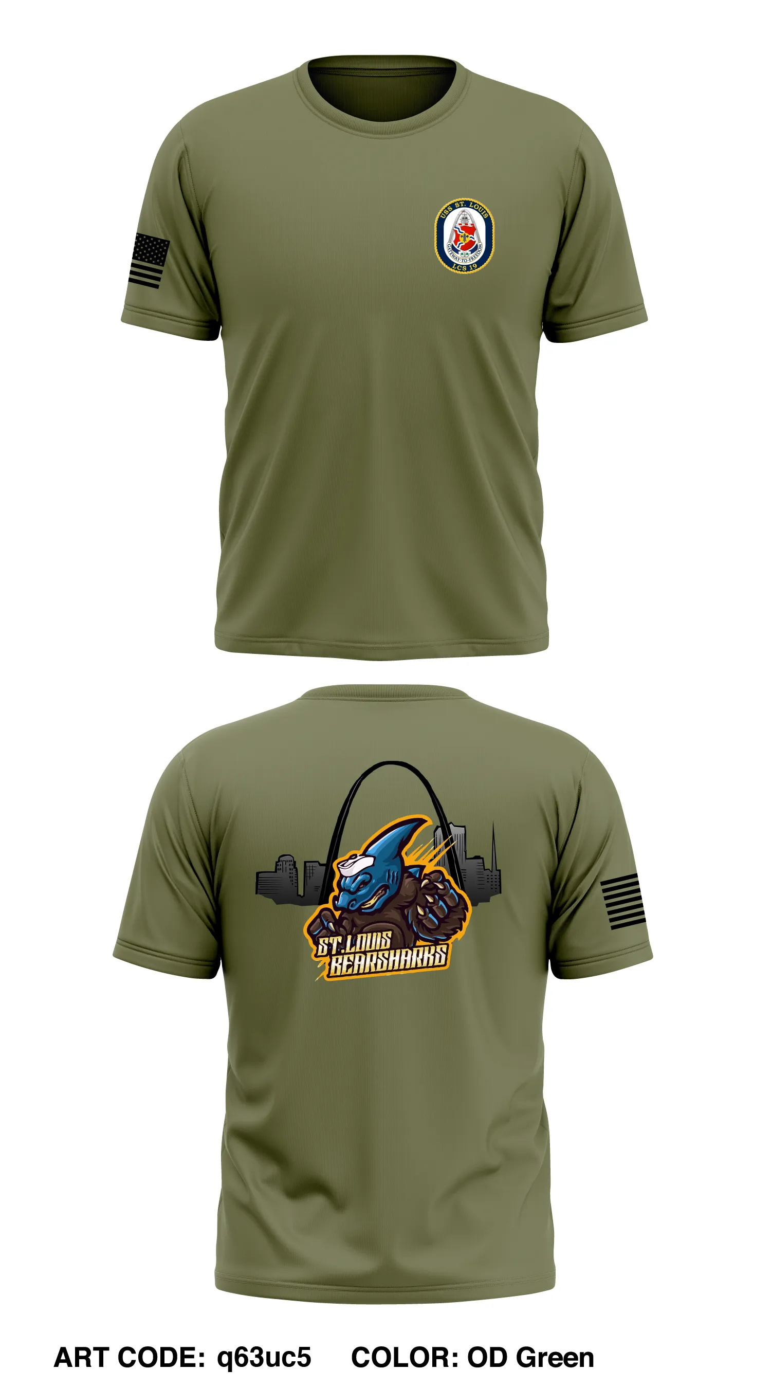 USS St. Louis Store 1 Core Men's SS Performance Tee - q63uc5