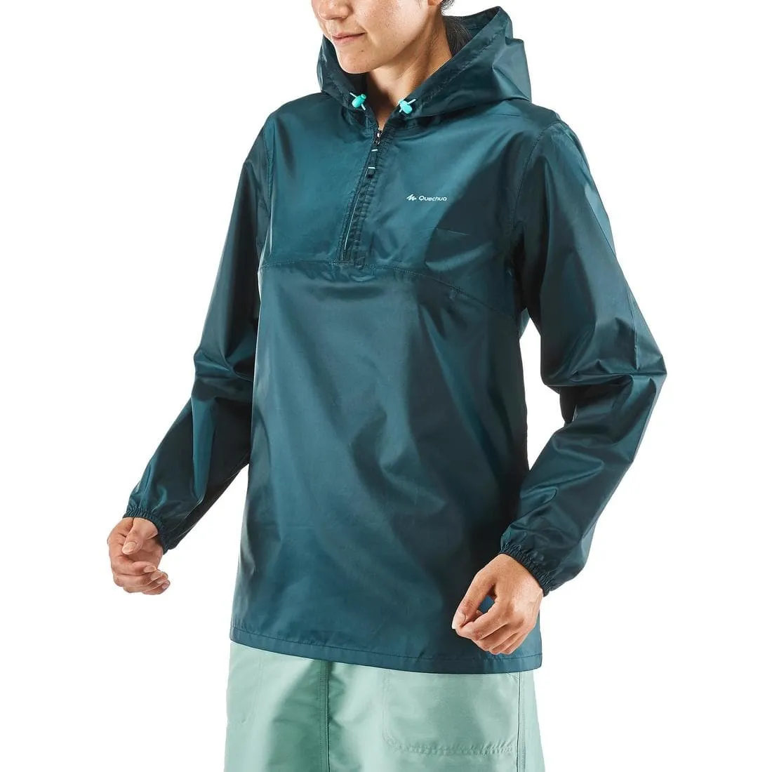 Veste coupe vente et déperlante de randonnée - Raincut 1/2 zip - Femme