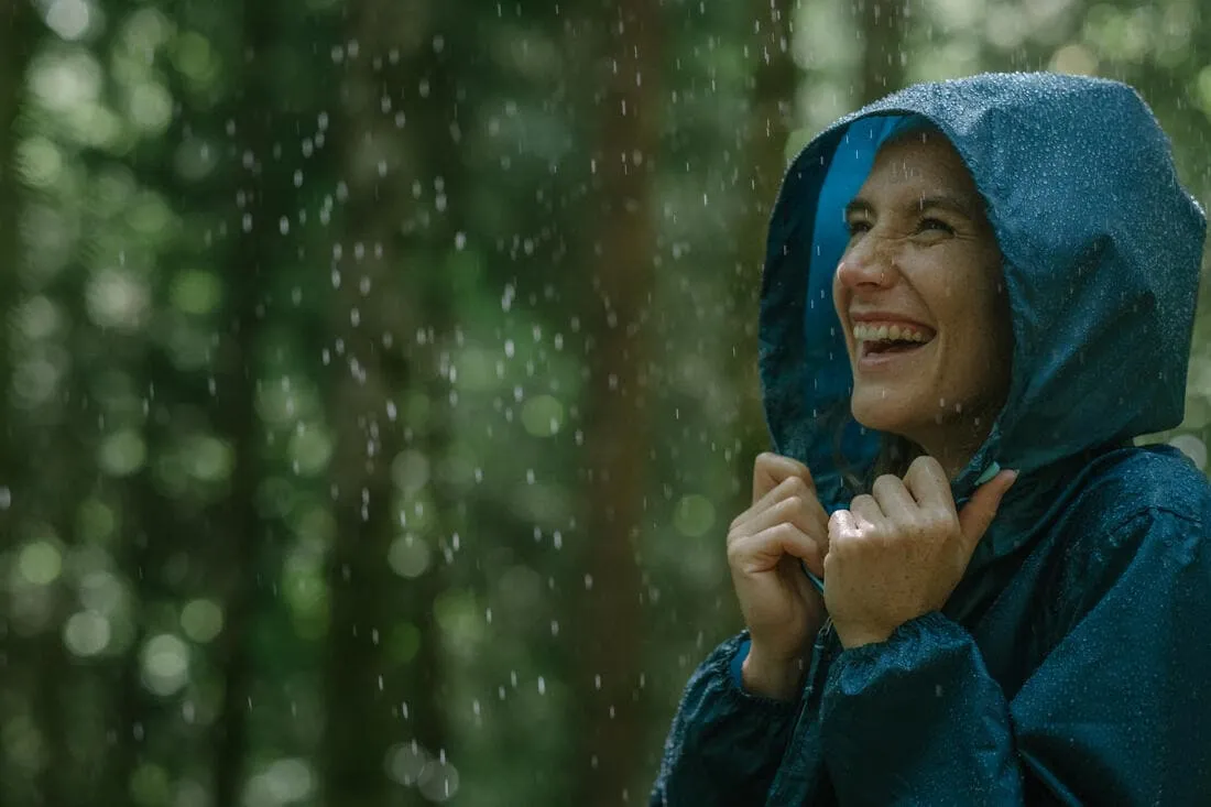 Veste coupe vente et déperlante de randonnée - Raincut 1/2 zip - Femme