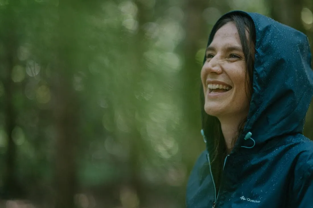 Veste coupe vente et déperlante de randonnée - Raincut 1/2 zip - Femme