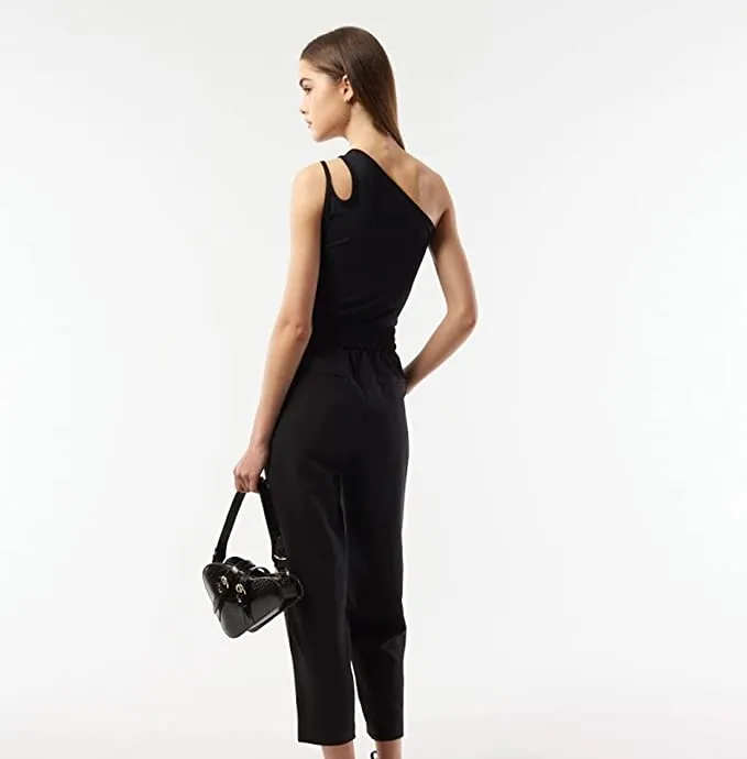 VHNY Tank Tops for Women | Sleeveless Womens Tank Tops | Asymmetrical Jersey Sleeveless Tank Top Black Sage Mauve NYC Brand (Black, XL, x_l)