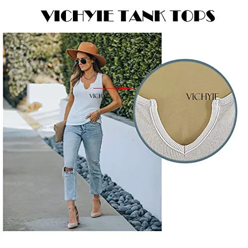 VICHYIE Ribbed Tank Top