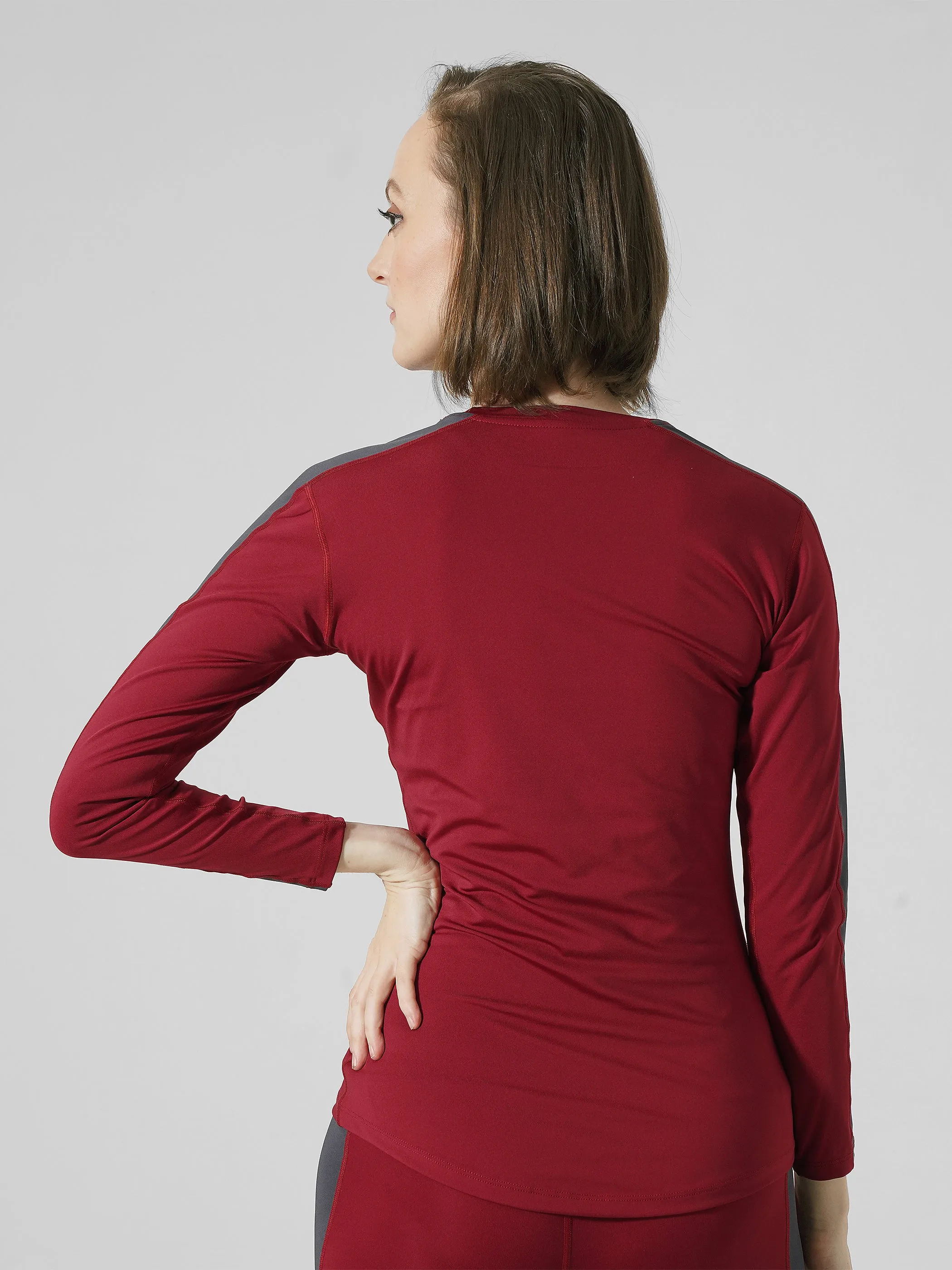 voyager top in maroon