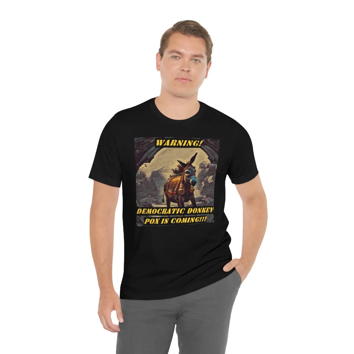 Warning! Democratic Donkey Pox is Coming! Short Sleeve Tee