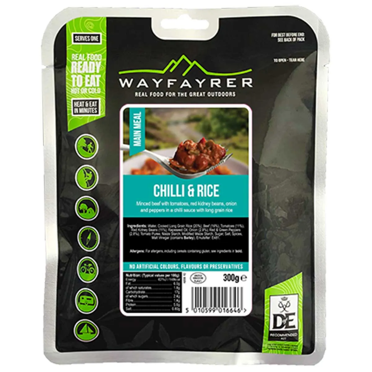 Wayfayrer Ready to Eat Meal Chilli Con Carne & Rice