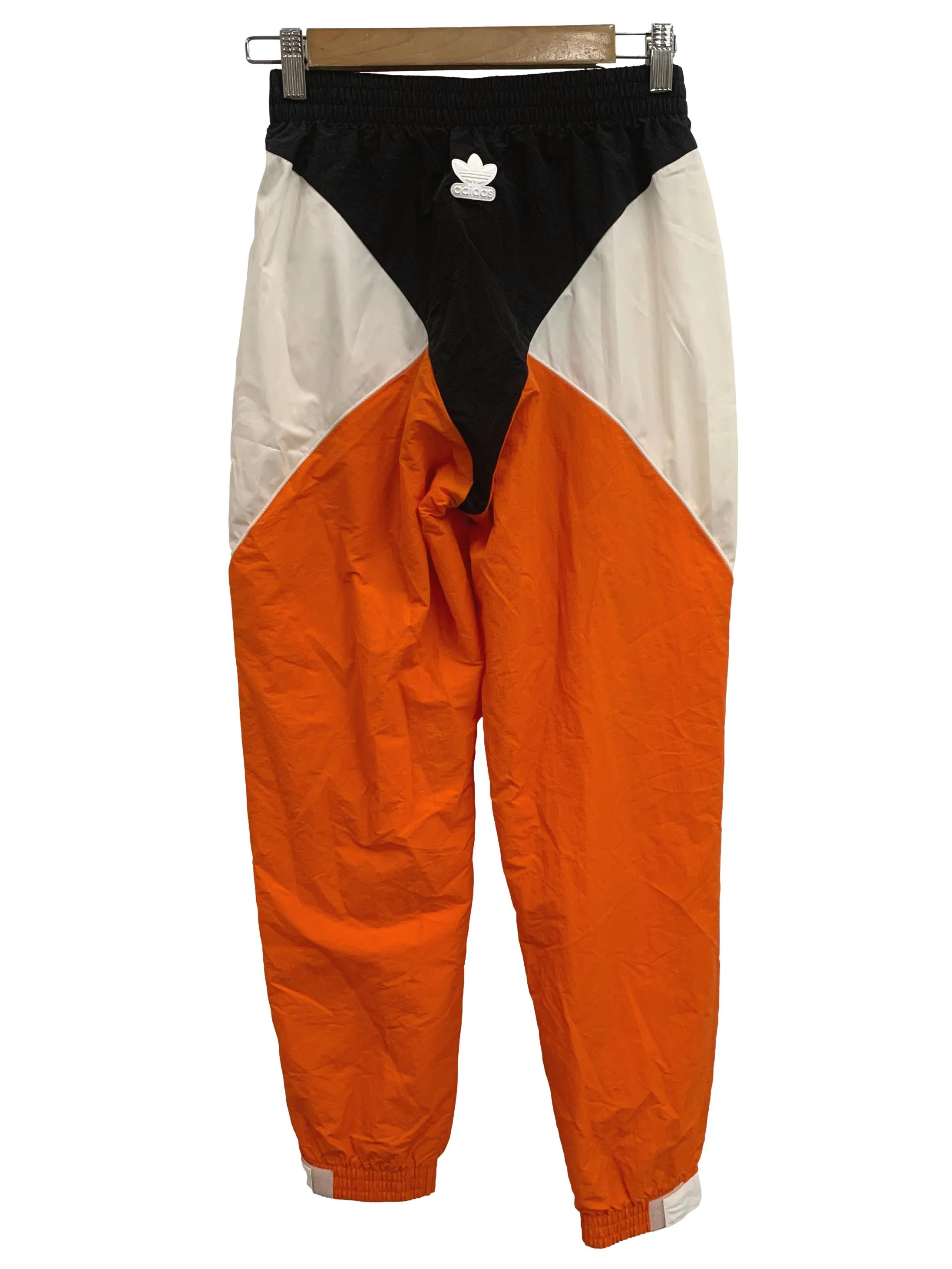 White Black Brown Belted Nylon Pants