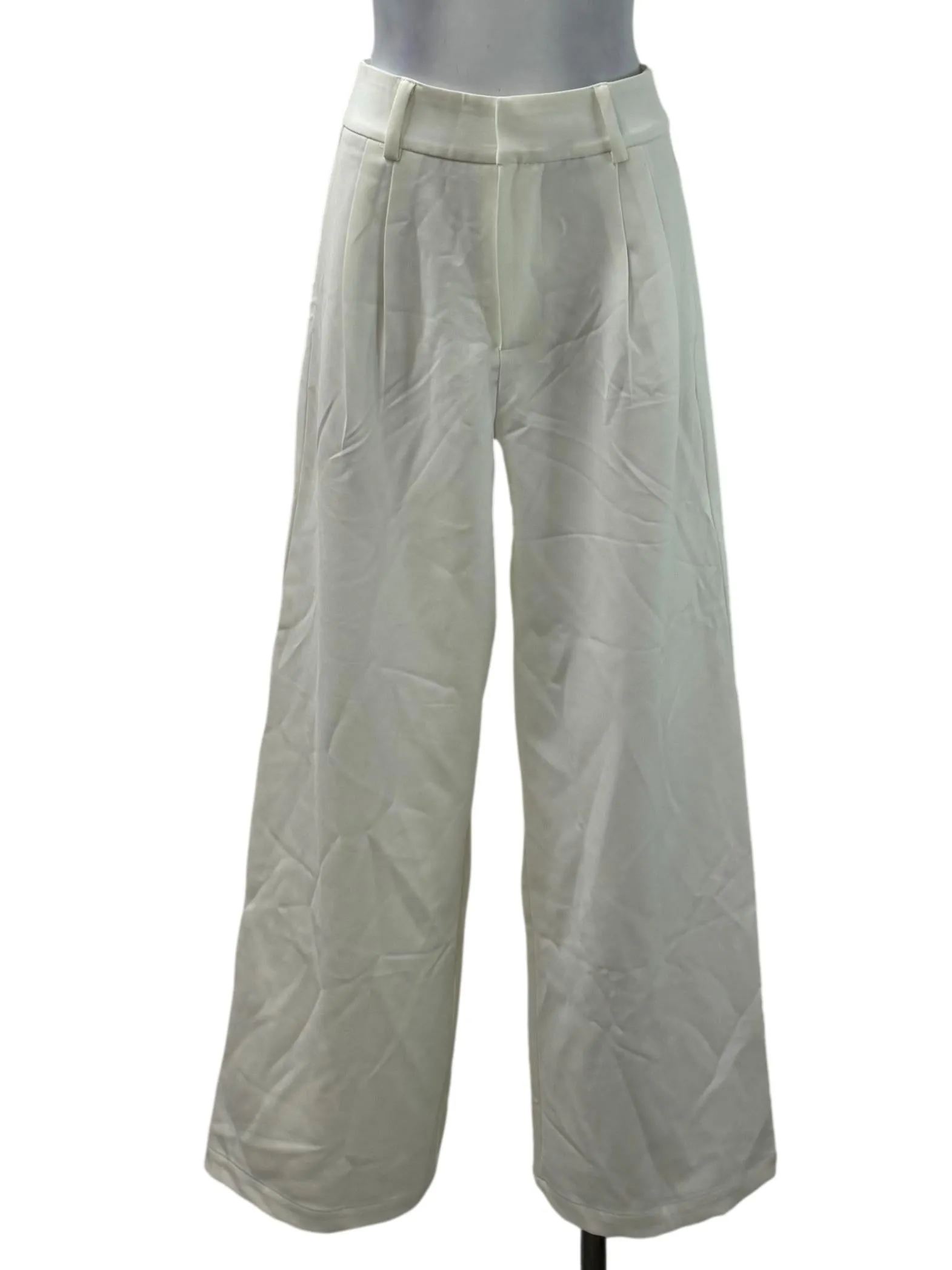 White Straight Pants