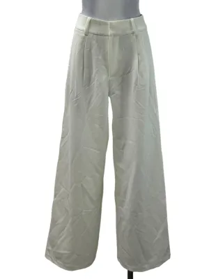 White Straight Pants