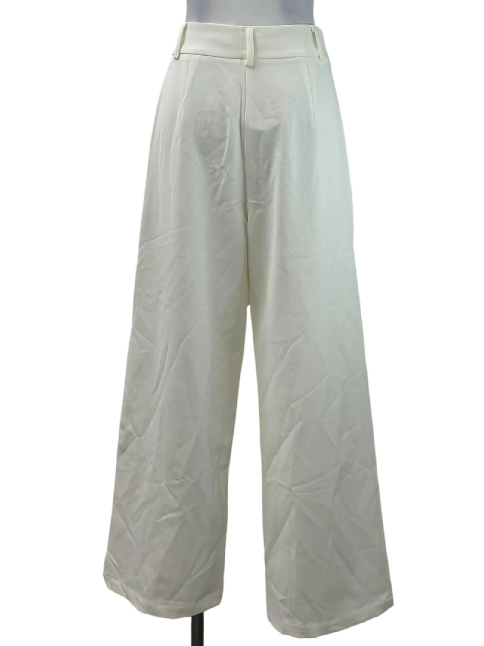 White Straight Pants