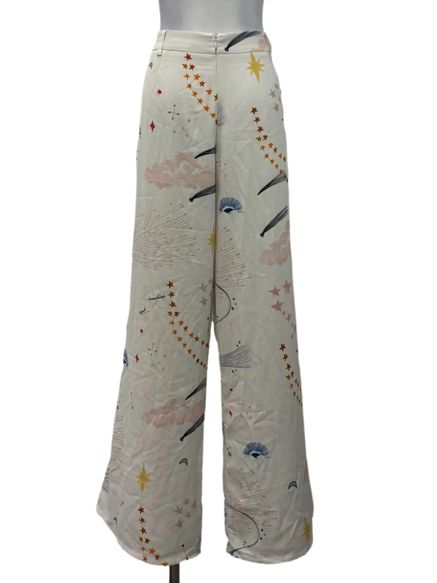 White Trousers With Prints LB