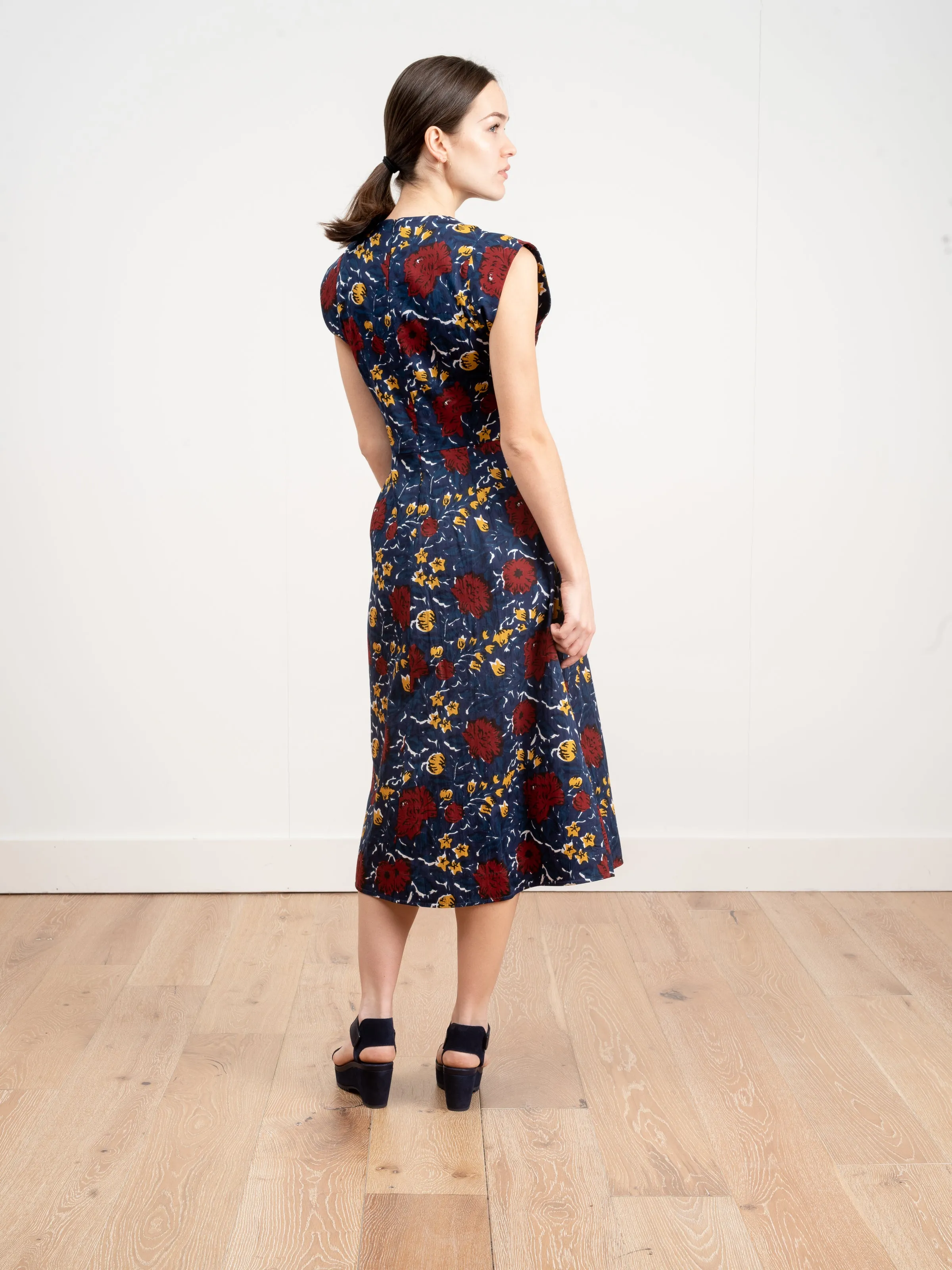 willow belted midi dress