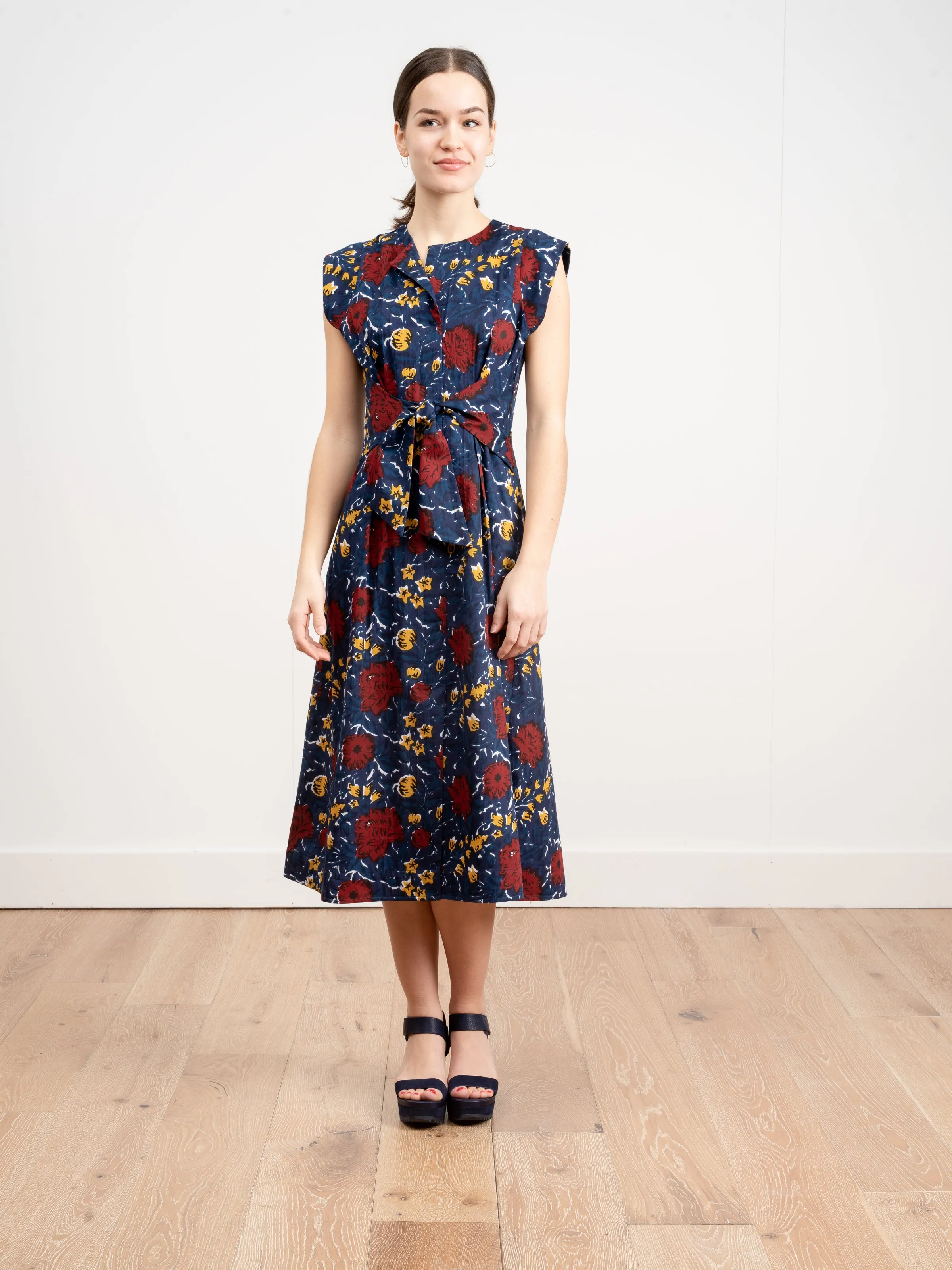 willow belted midi dress
