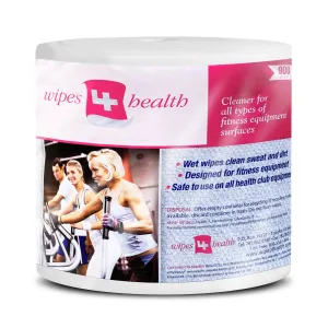 Wipes 4 Health Gym Wipes for Equipment and Surfaces - 3600 Citrus-Scented 8" x 6" Wipes - 4 Large Rolls - Quat-Based Formula