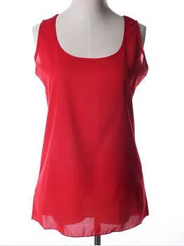 Women Clothes Fitness Tank Top Cropped Chiffon Sleeveless Causal T Shirt Women Vest Crop Tops 16 color