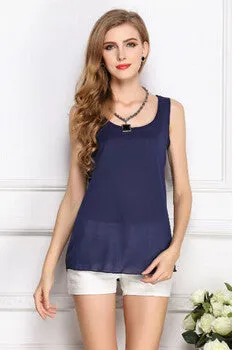 Women Clothes Fitness Tank Top Cropped Chiffon Sleeveless Causal T Shirt Women Vest Crop Tops 16 color
