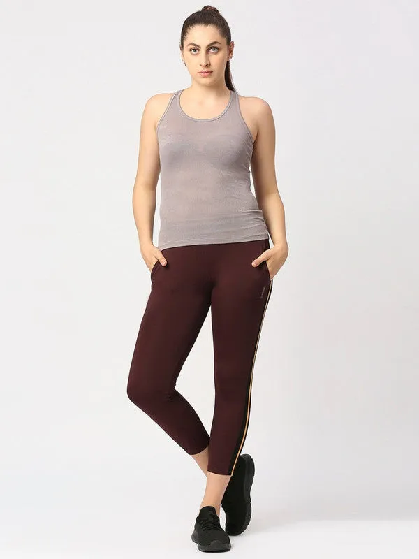 Women Grey Solid Top - Adventure Racer Back-LO