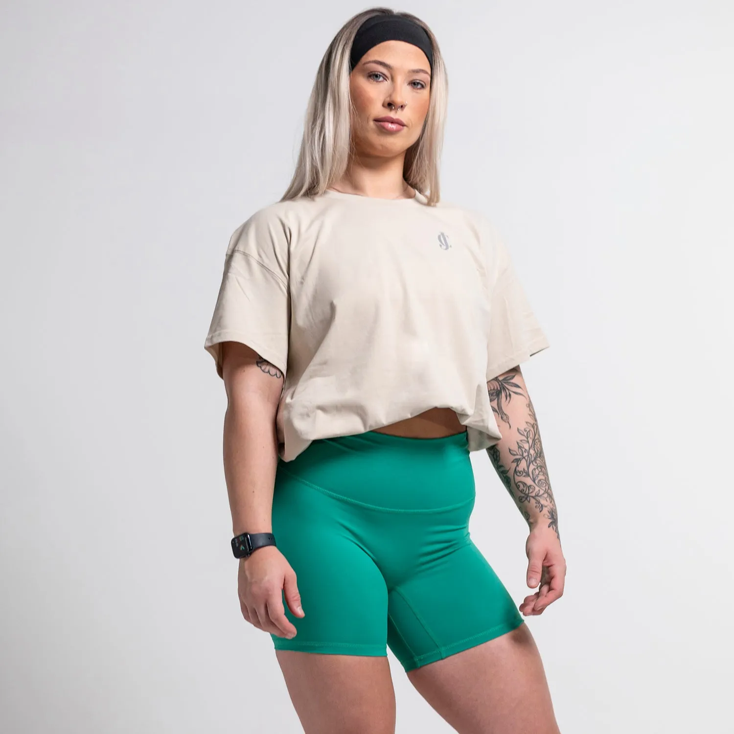 Women Gym Shorts Green