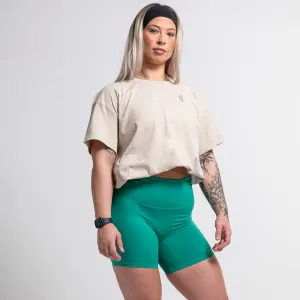 Women Gym Shorts Green