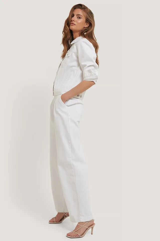 Women White Solid Jacket