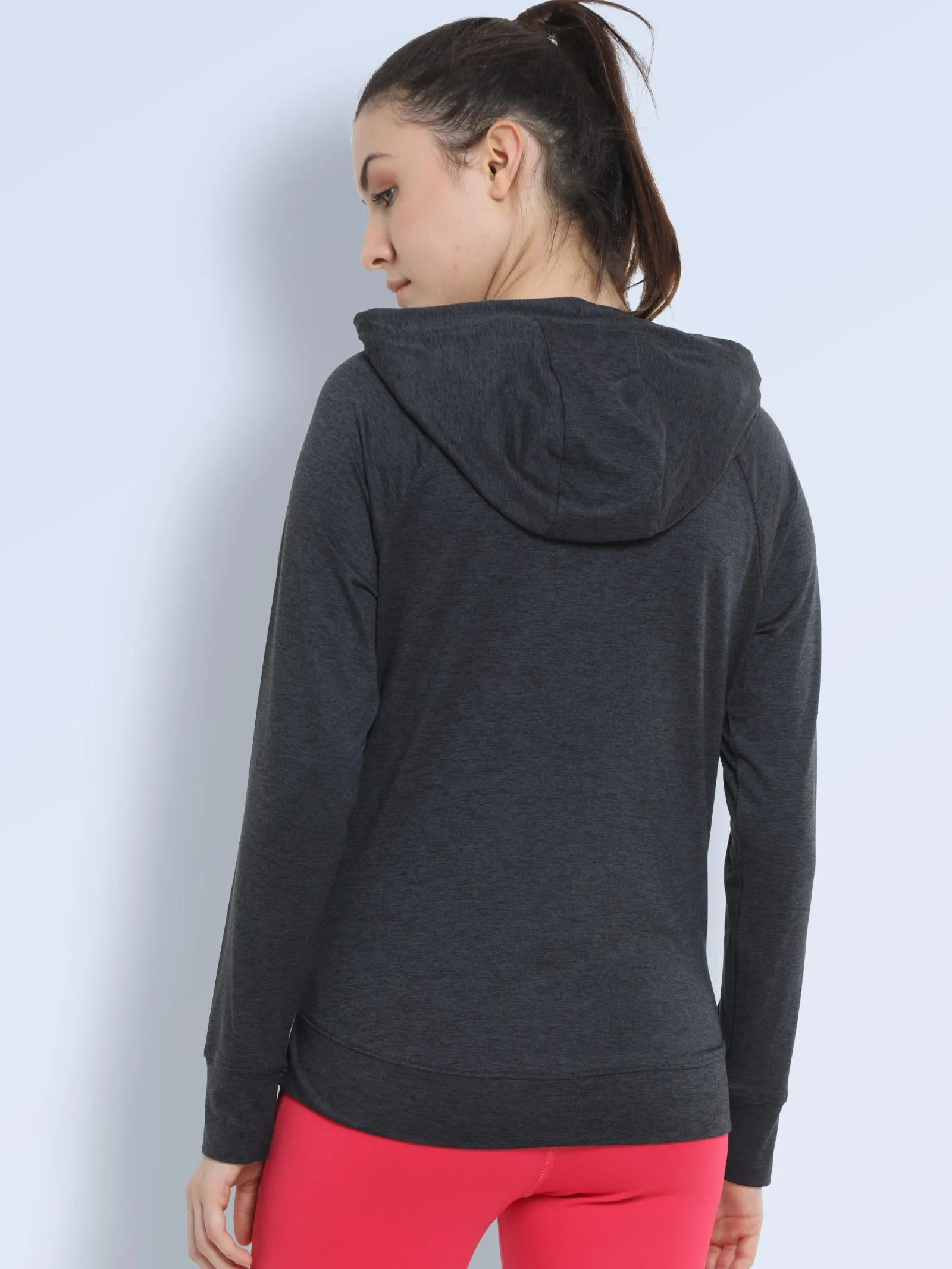 Women's All Weather Hoodie Jacket with Kangaroo Pockets-Solid