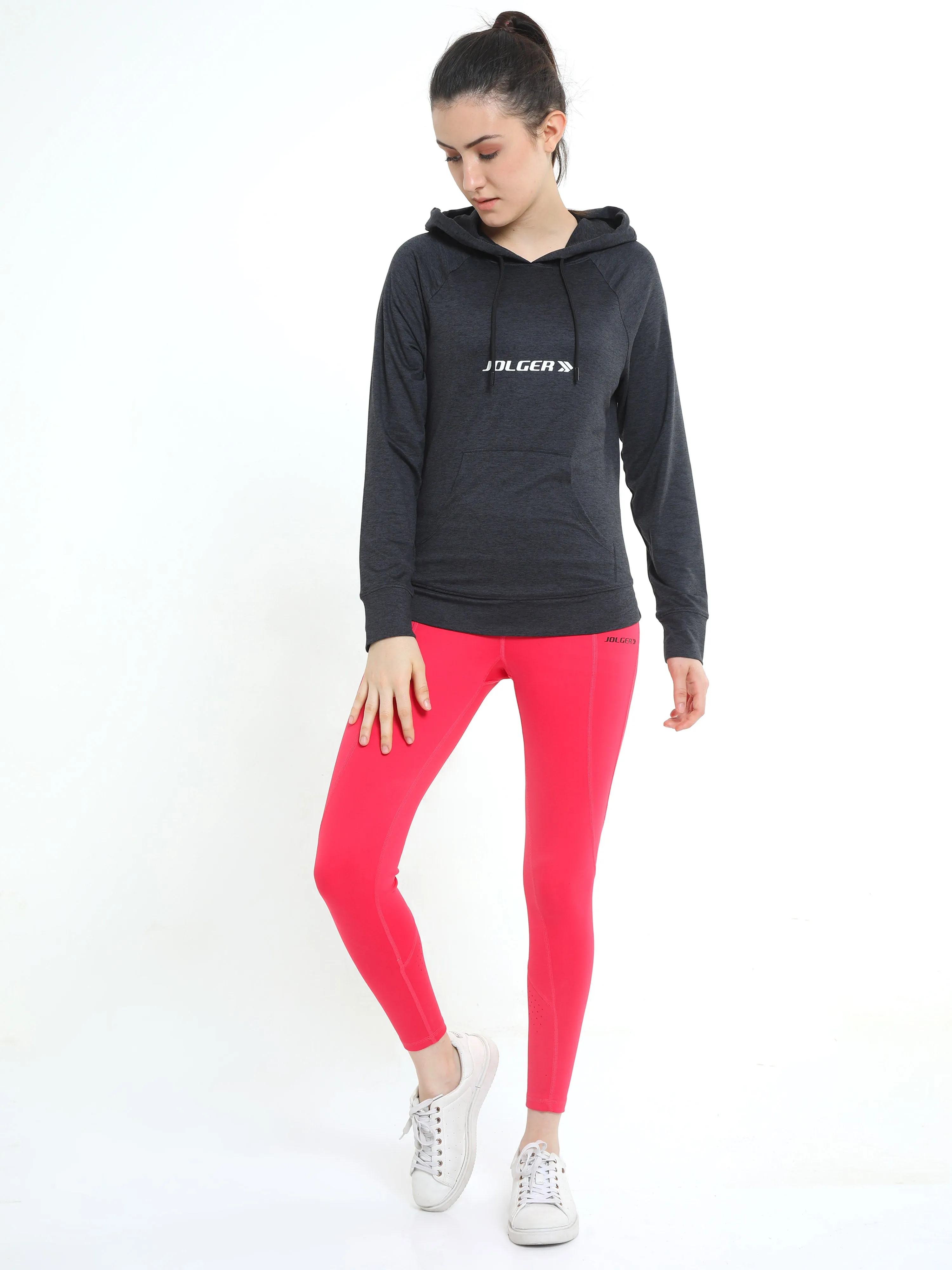 Women's All Weather Hoodie Jacket with Kangaroo Pockets-Solid