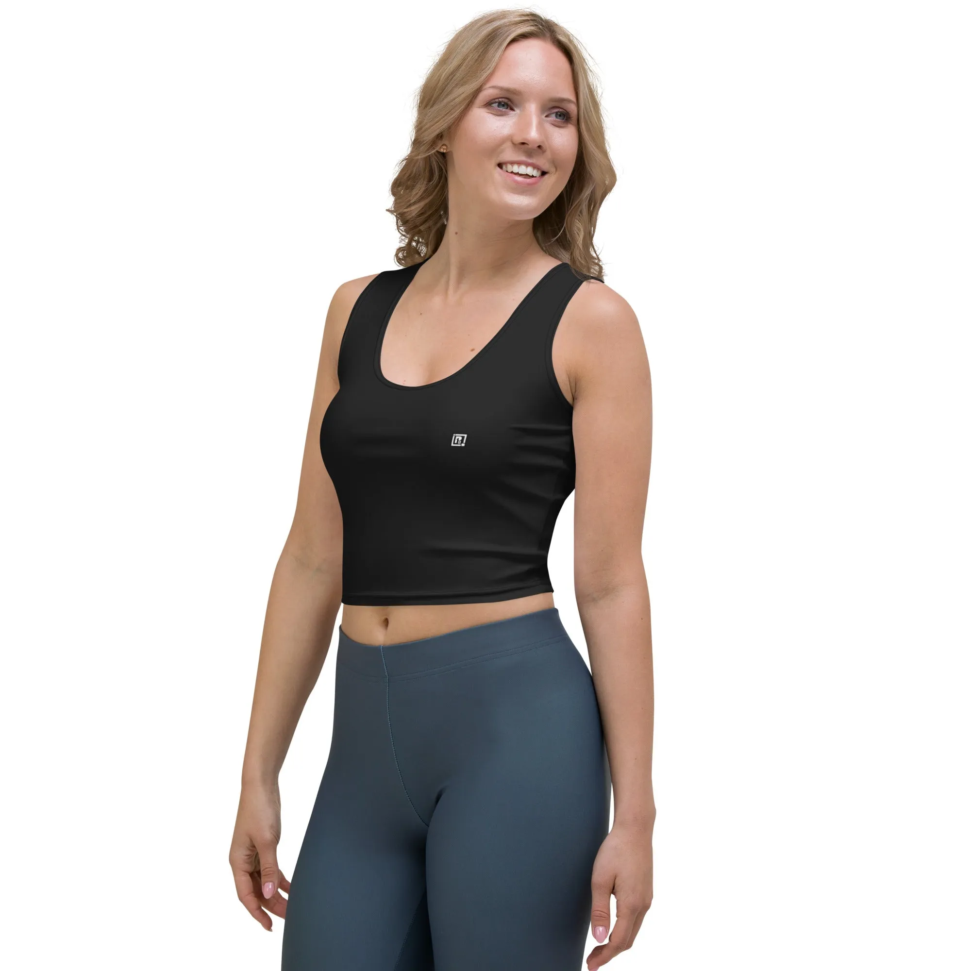 Women's Classic Black Crop Tank Top