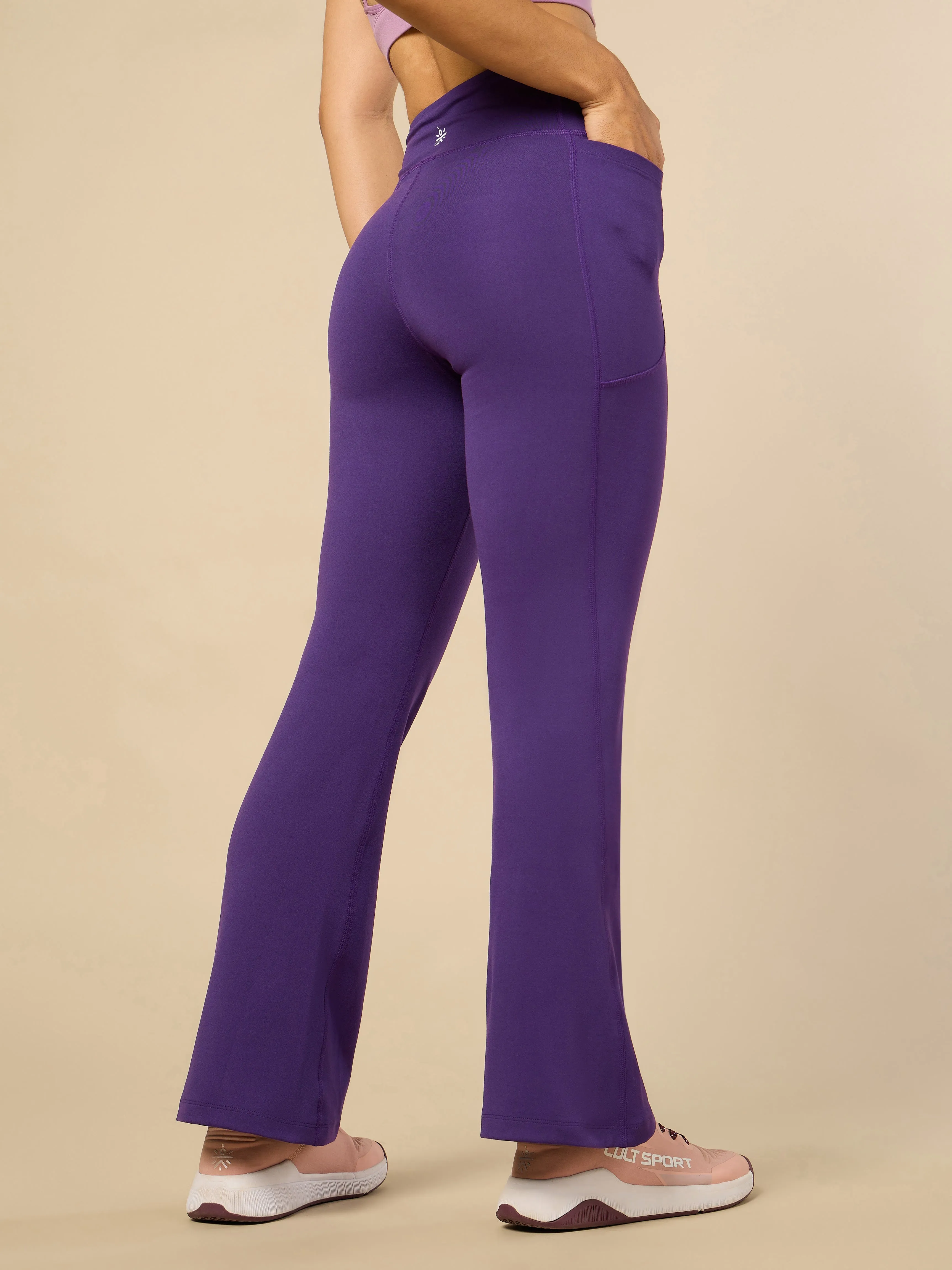 Women's COMFlex Purple Performance Flare Pants