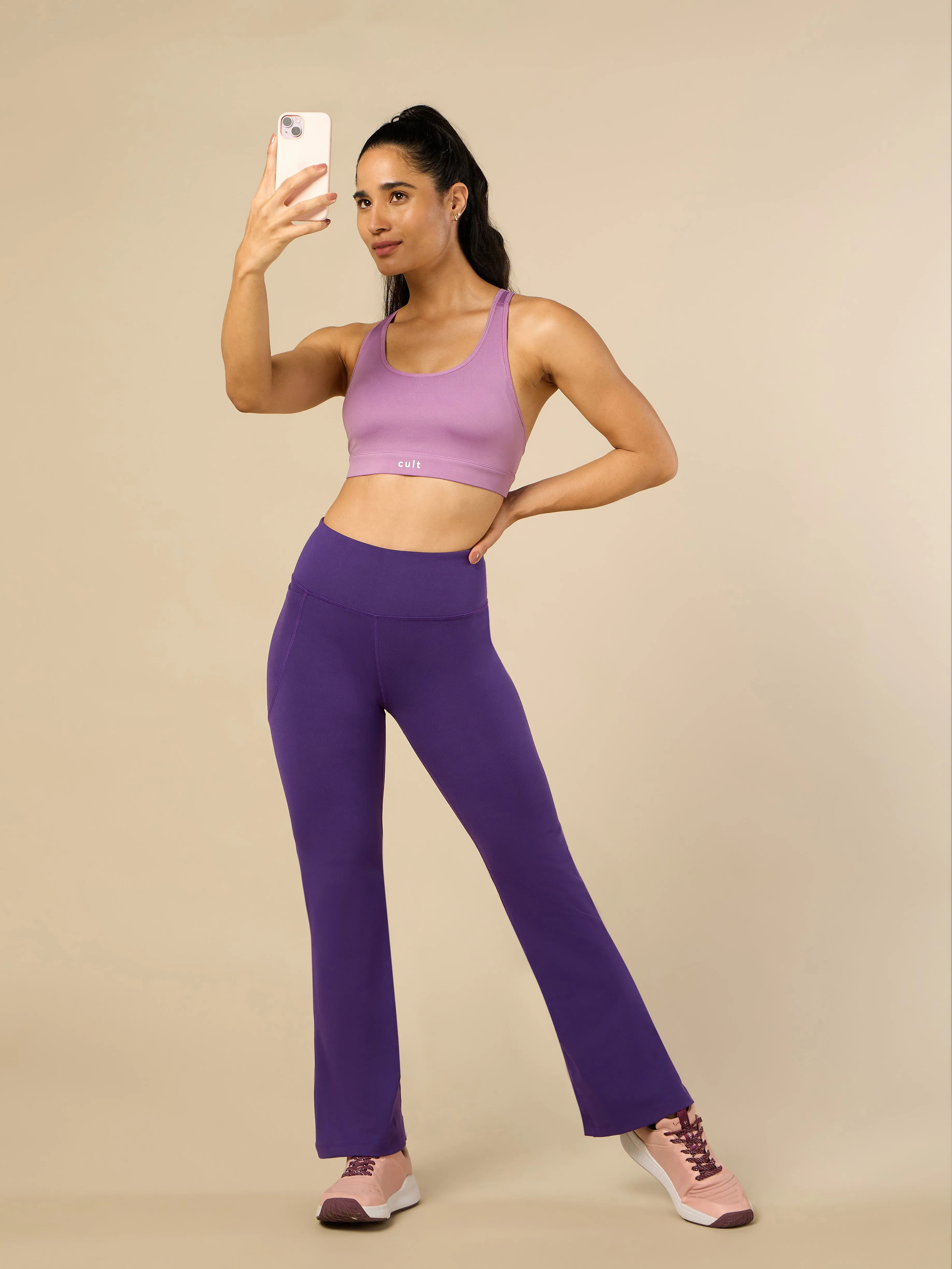 Women's COMFlex Purple Performance Flare Pants