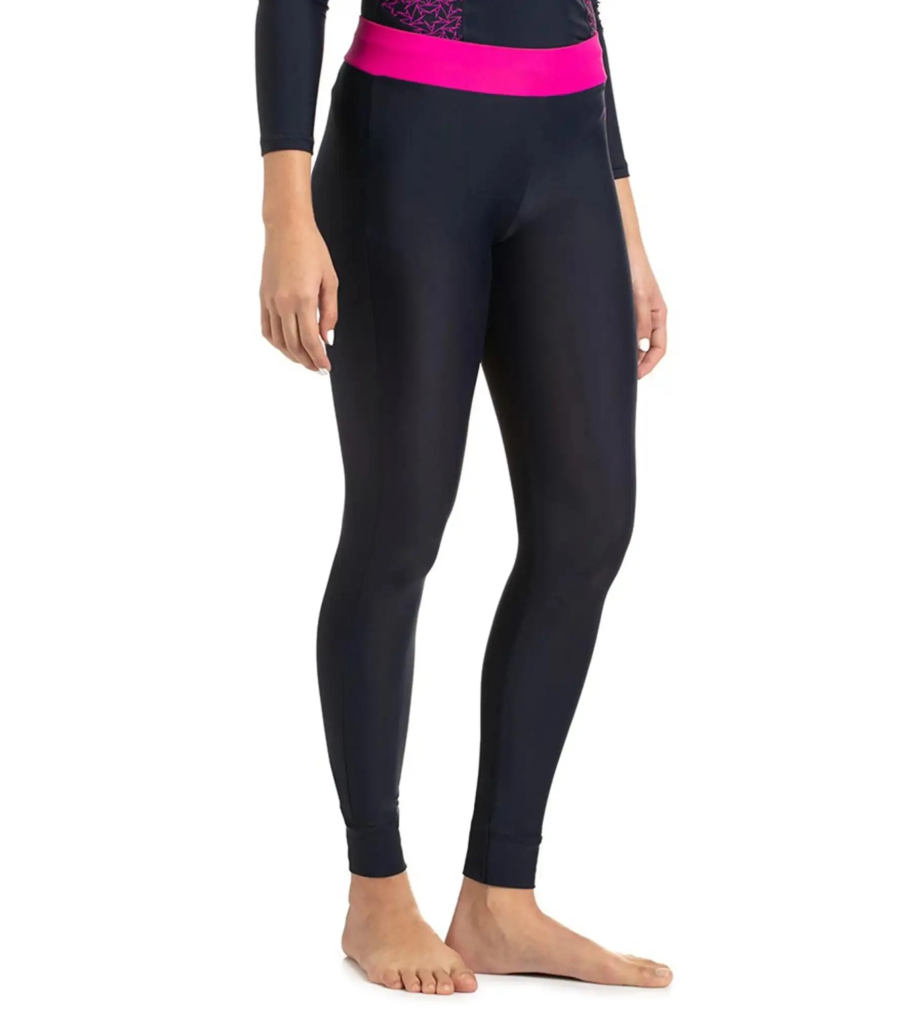 Women's Endurance 10 Active Leggings - True Navy & Electric Pink