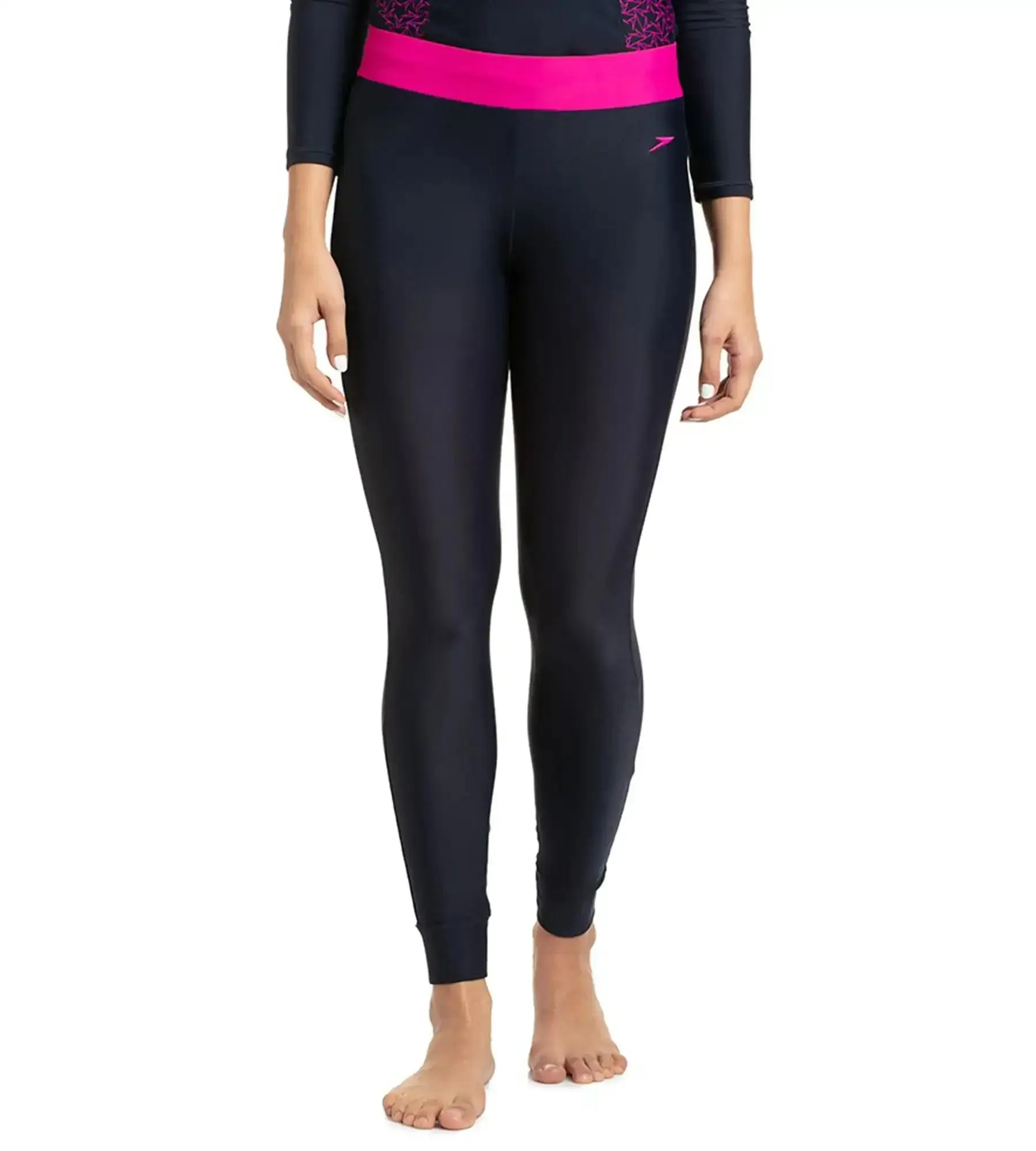 Women's Endurance 10 Active Leggings - True Navy & Electric Pink