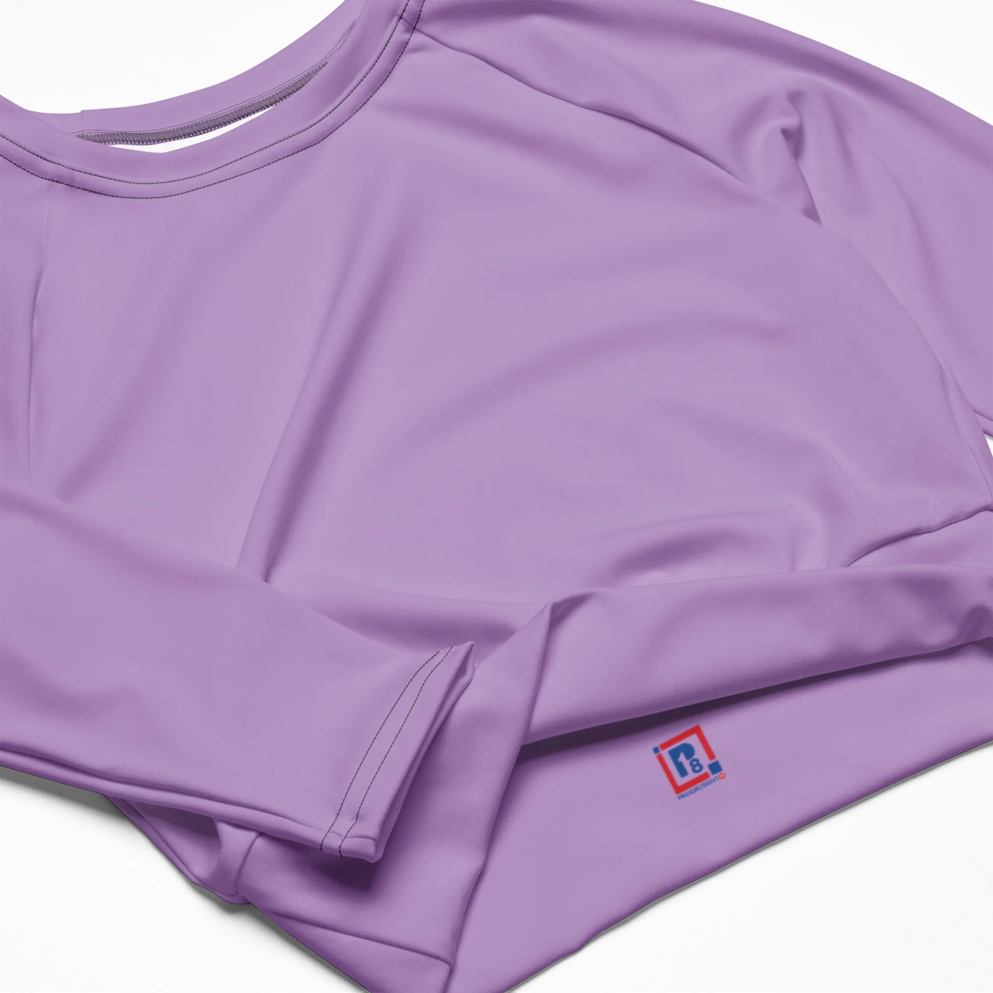 Women's Lilac Long-Sleeve Crop Top