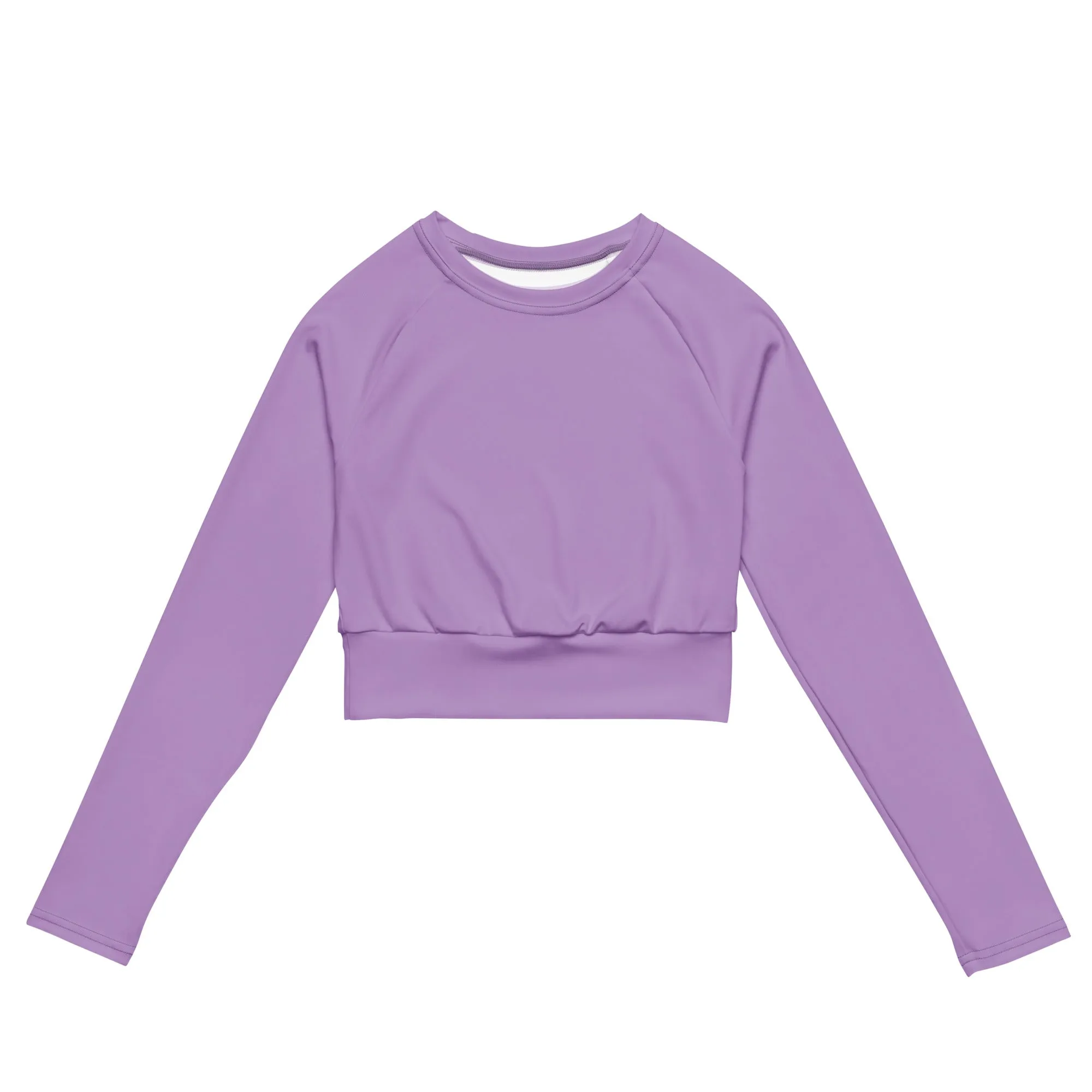 Women's Lilac Long-Sleeve Crop Top