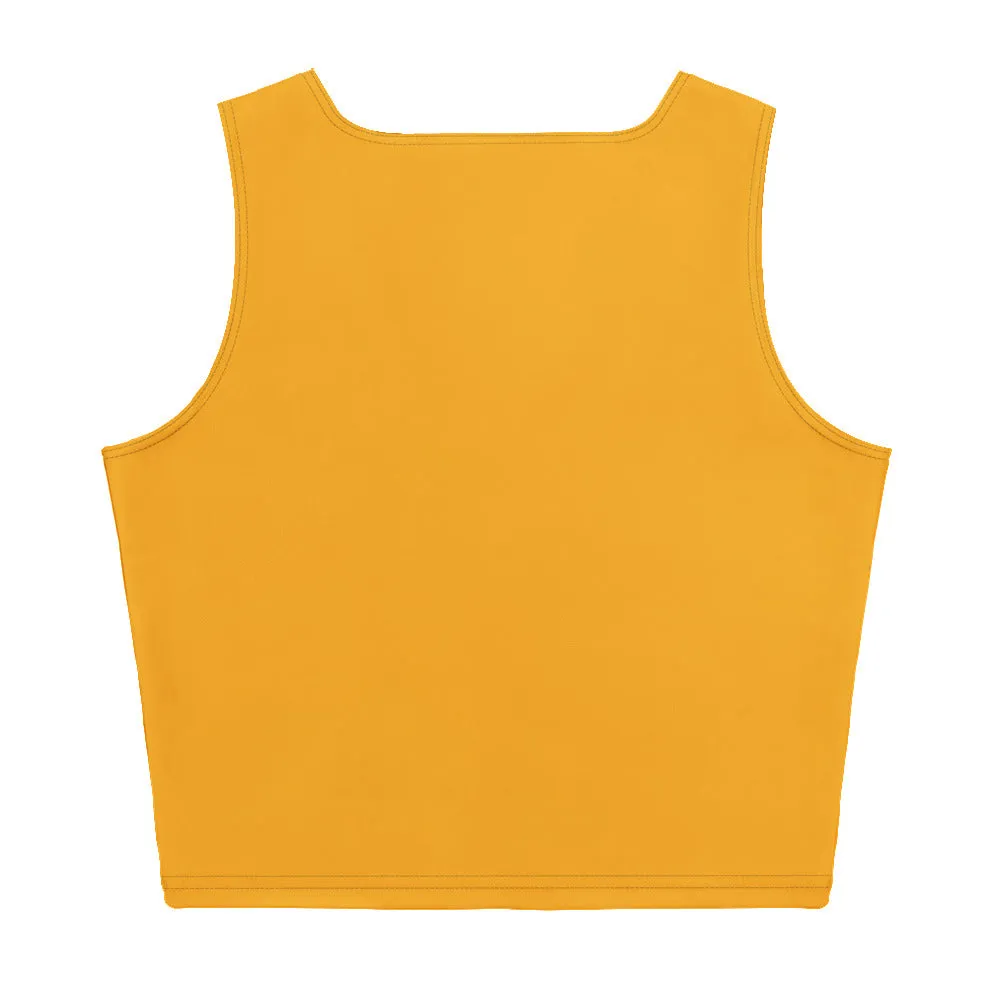 Women's Mustard Yellow Crop Tank Top