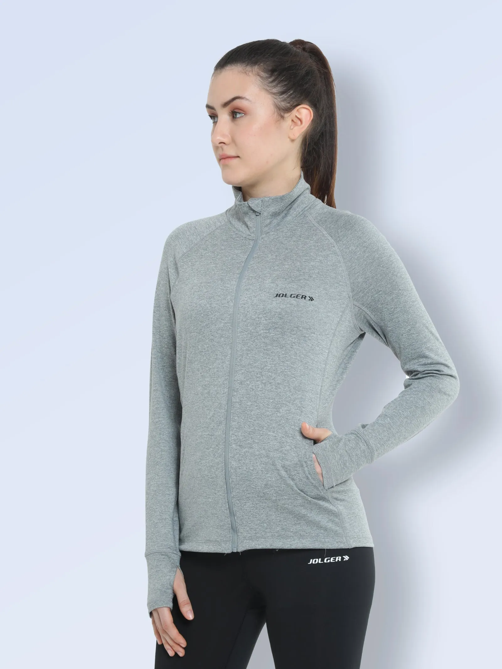 Women's UPF 50  Sun Protection High Neck Zipper Jacket