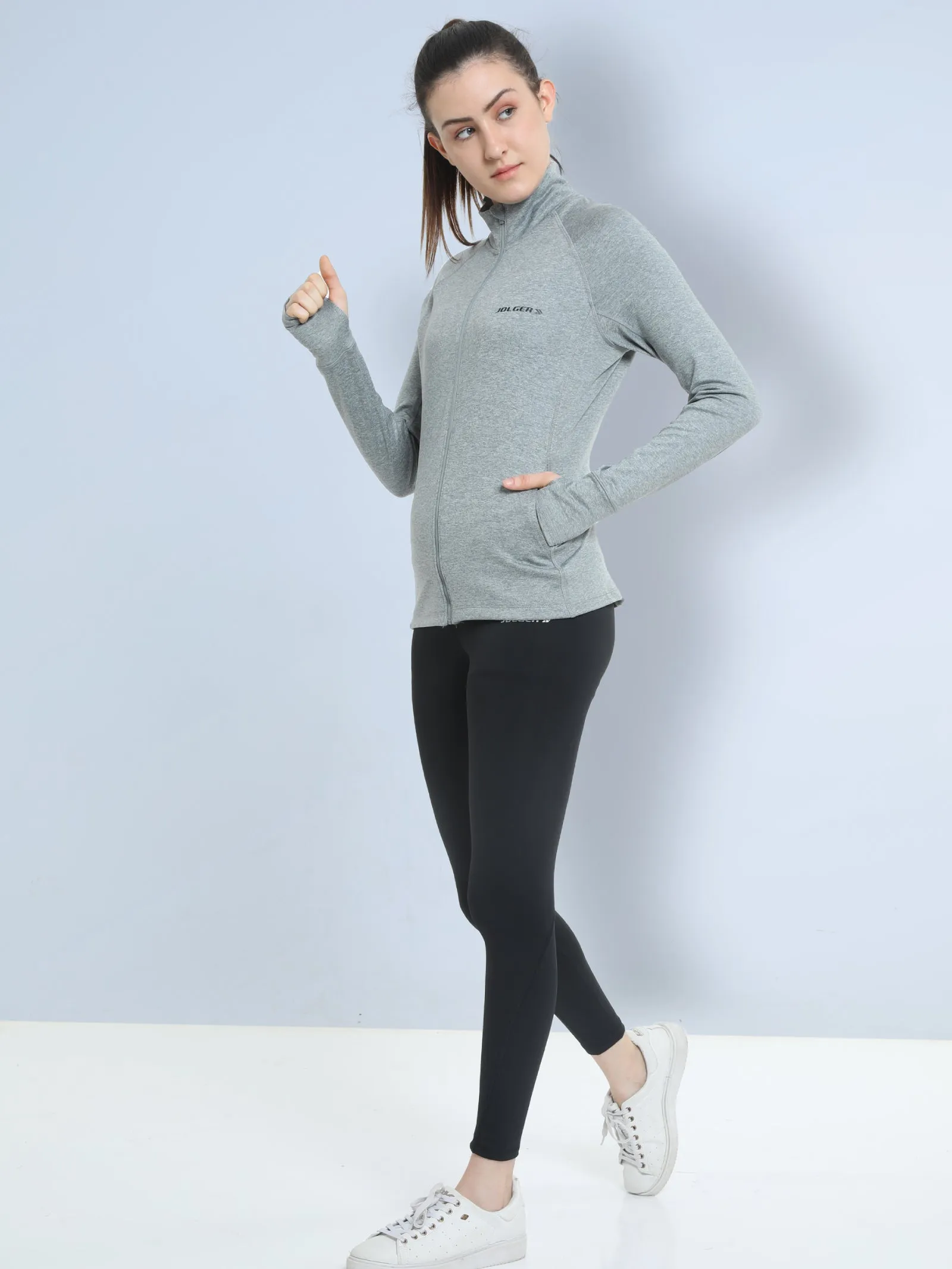 Women's UPF 50  Sun Protection High Neck Zipper Jacket