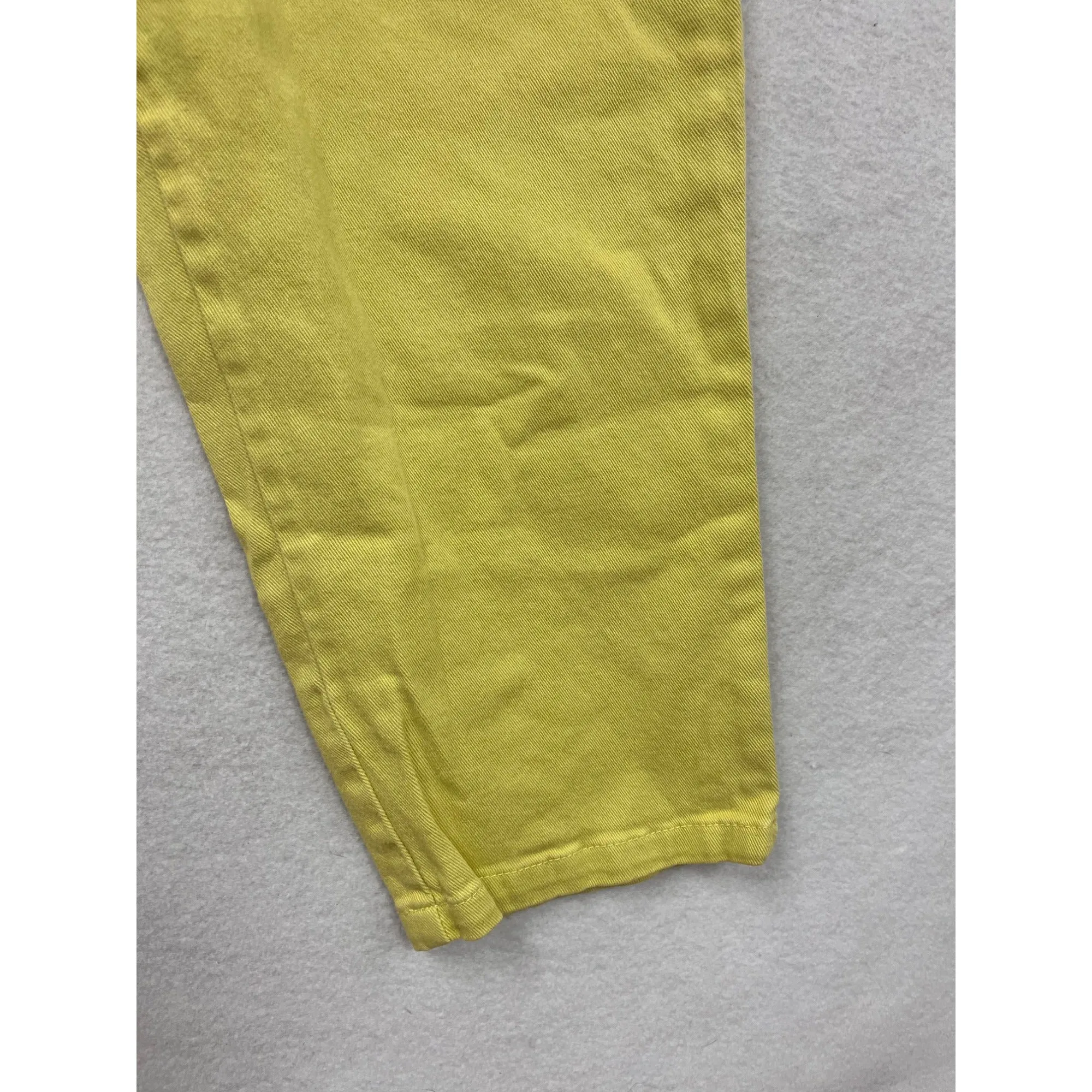 Womens Yellow Capri Pants Size 8 FDJ French Dressing Cotton & Lycra Stretch Cropped Trousers #6720