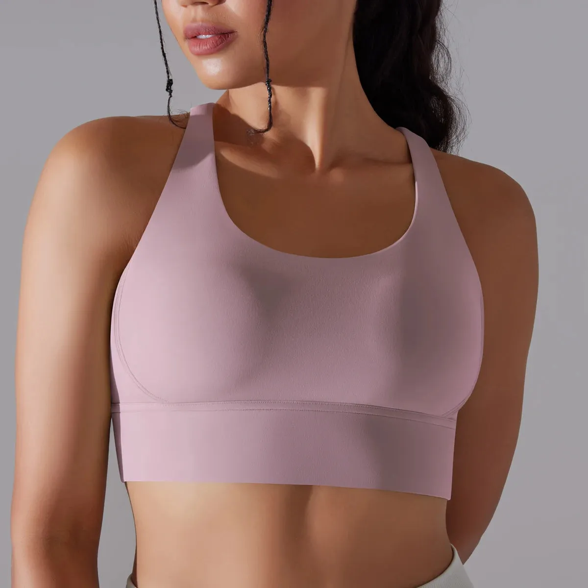 Women’s Yoga Bra Tank Top – Naked Feel Sport Bra Gym Vest Camisole for Fitness & Workout