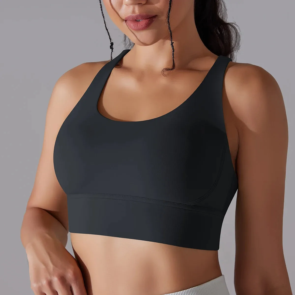 Women’s Yoga Bra Tank Top – Naked Feel Sport Bra Gym Vest Camisole for Fitness & Workout