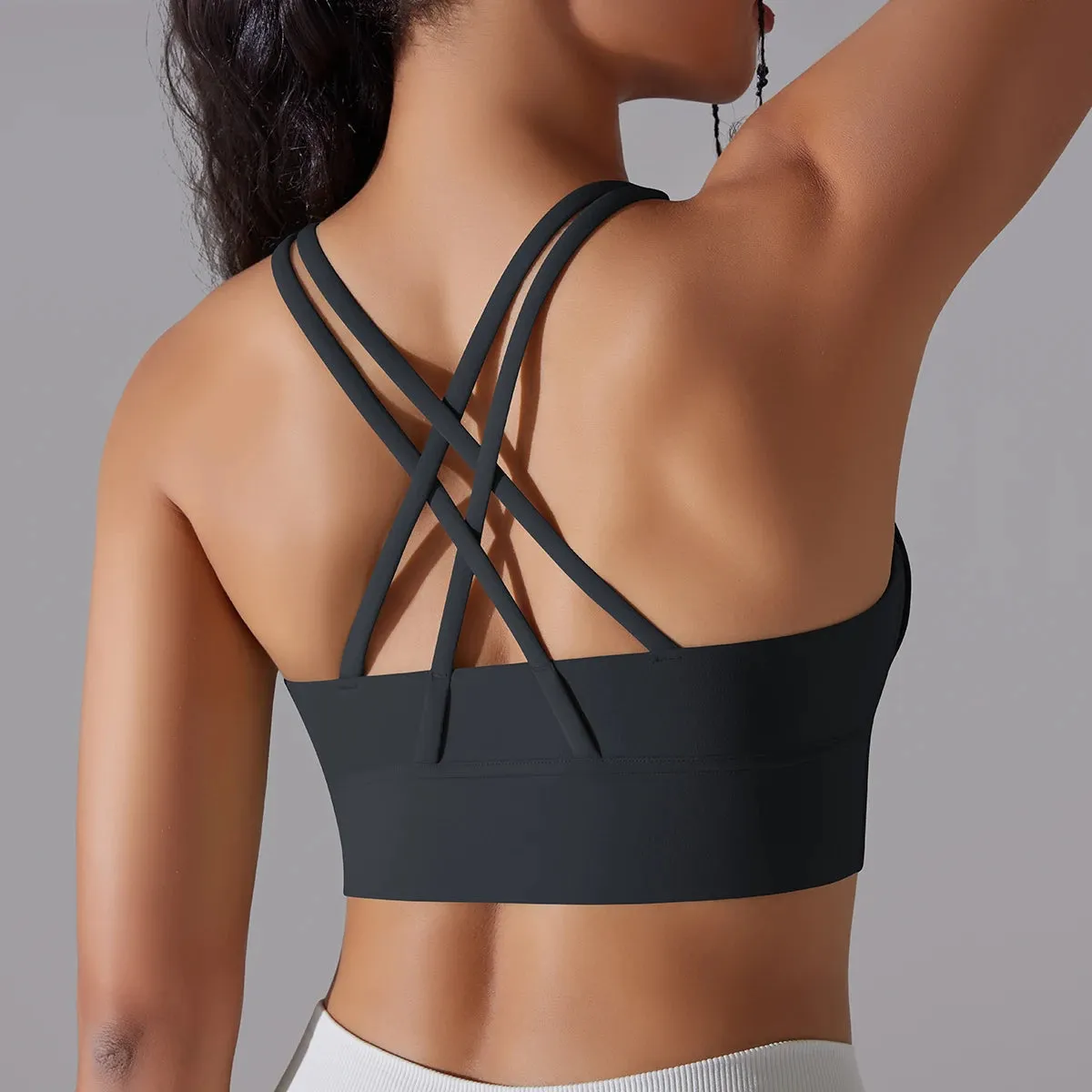 Women’s Yoga Bra Tank Top – Naked Feel Sport Bra Gym Vest Camisole for Fitness & Workout