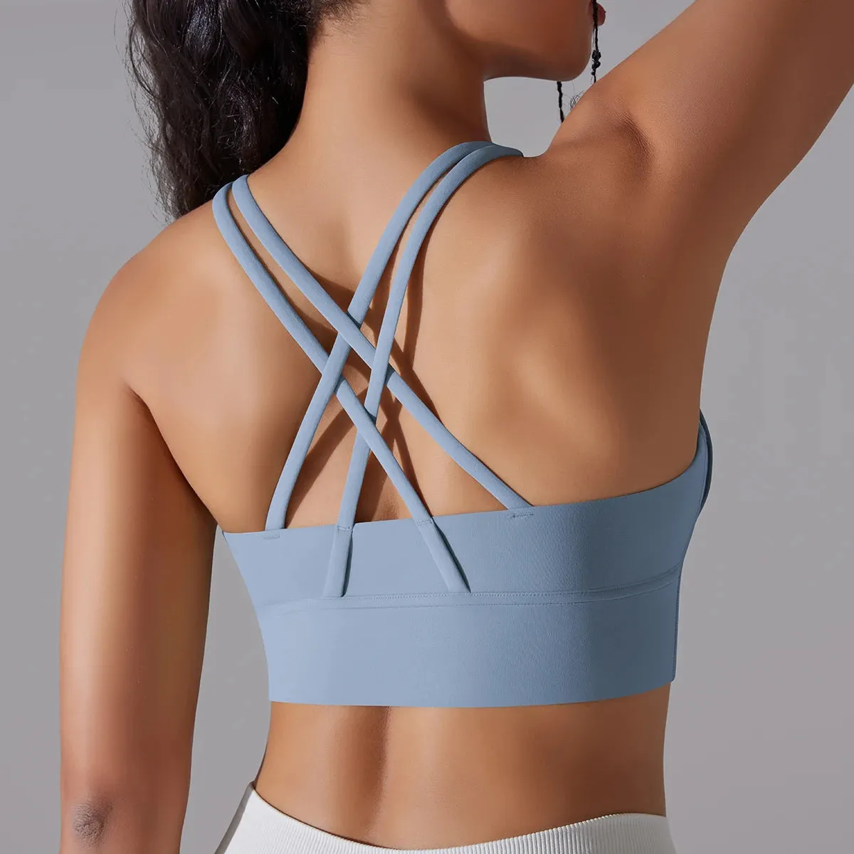 Women’s Yoga Bra Tank Top – Naked Feel Sport Bra Gym Vest Camisole for Fitness & Workout